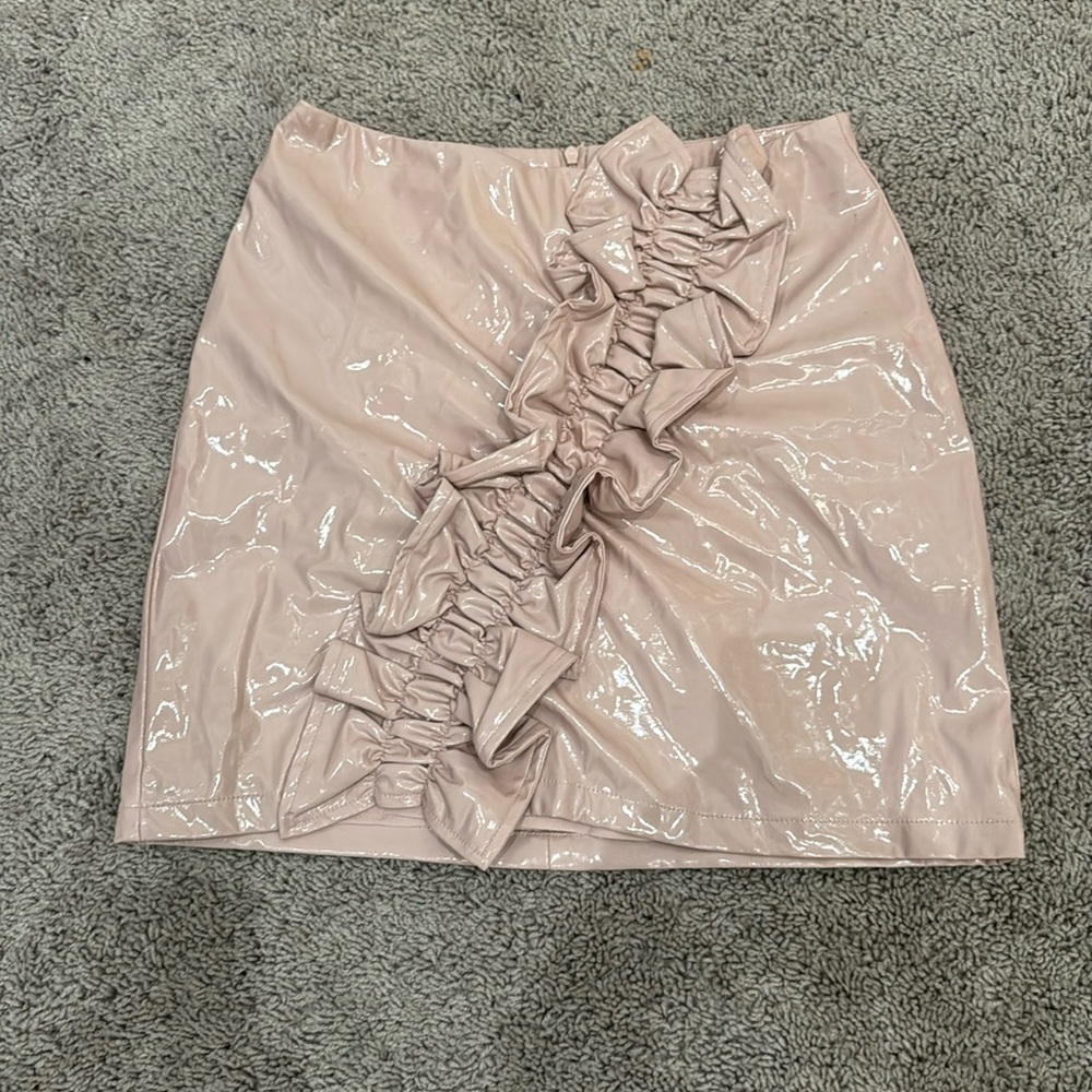 Vinyl Ribbed Skirt